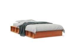 Cama Sem Colchão 100x200 Cm Pinho Maciço Castanho mel MAISON EXCLUSIVE