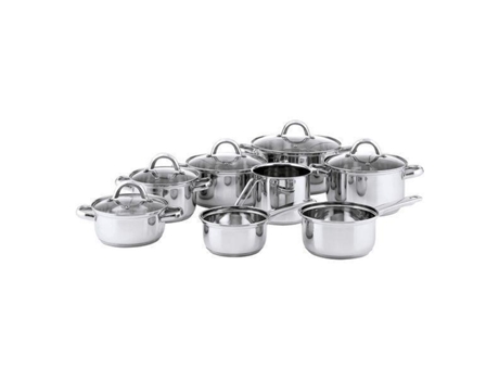 Panela com Tampa de Vidro  Aço inoxidável - 22 cm