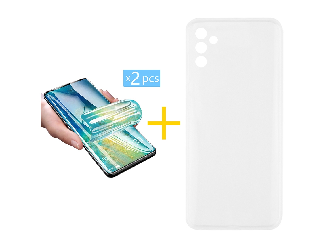 Pack 2 x Película de Hidrogel + Capa SKYHE Samsung Galaxy S25 + 5G (PLUS) Silicone Liso Transparente Clear
