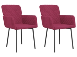 Dining Chair, Dining Chairs Vidaxl Vermelho Veludo (n/a)