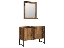 Conjunto de Móveis para Banheiro com Porta Castanho 2 Pcs MAISON EXCLUSIVE