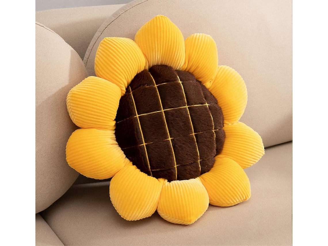 Almofada De Flor, Almofada De Girassol Macio Em Forma De Tapete, Almofadas Decorativas Para Casa E Quarto (15,35 Polegadas)
