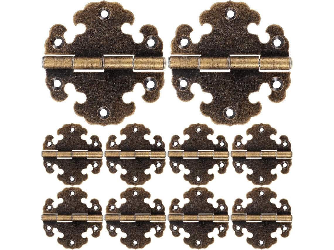 Dobradiças Borboleta Vintage Em Liga De Zinco, Conjunto De 10 Peças, Para Portas De Armário
