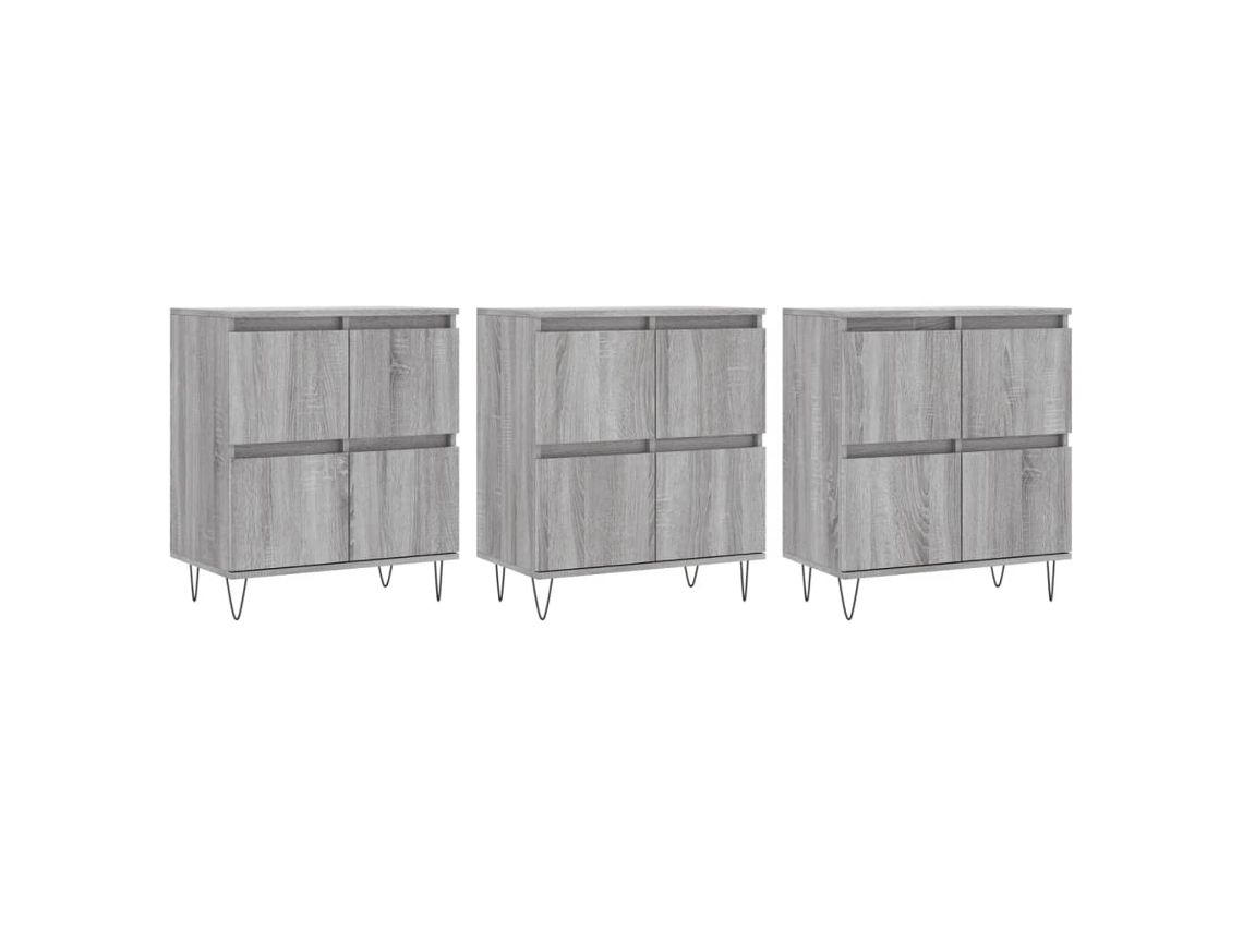 Sideboard, Sideboards Vidaxl Cinzeto Madeira Processada (n/a)