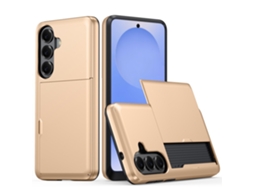 Capa Para Samsung Galaxy A57, Capa À Prova De Quedas Com Compartimento Para Cartão (dourada) Digitallab