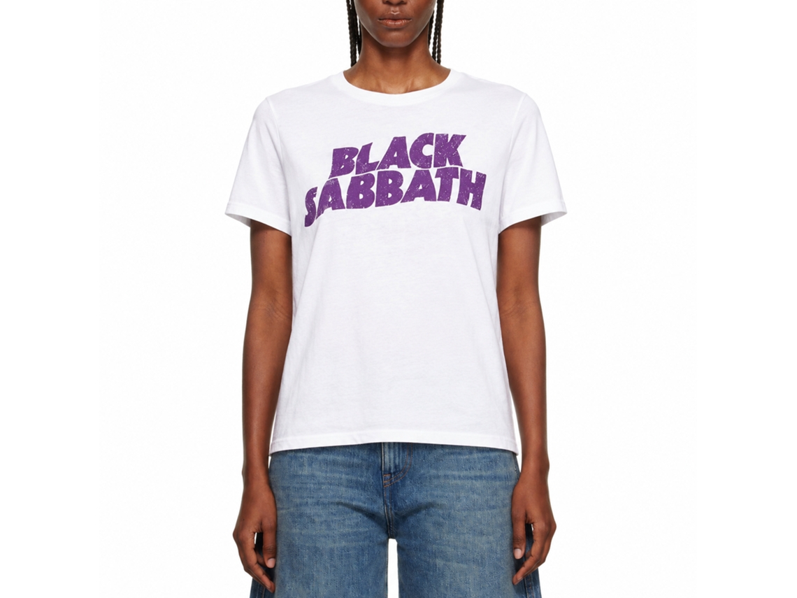 Black Sabbath Wavy Logo Vintage T-shirt White Unisex Adults Size:xxxl