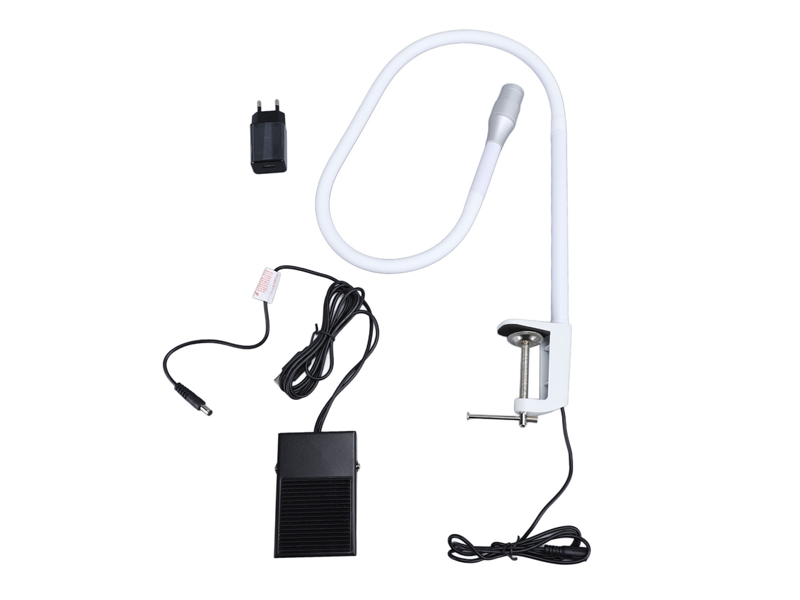 Lâmpada UV para cílios com pescoço de ganso ajustável, cura rápida 1-3 segundos, plugue EU 100-240V | S/MARCA