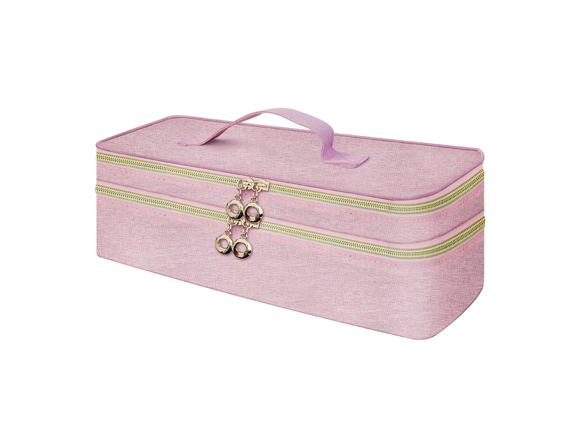 Bolsa De Viagem Para Secador De Cabelo Rosa Com Dupla Camada Portátil SUNNY SPACES