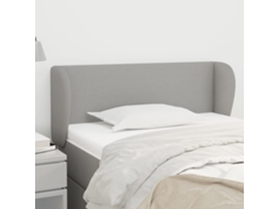 Cabecero con Alas de Tela 103x23x78/88 Cm Gris Claro