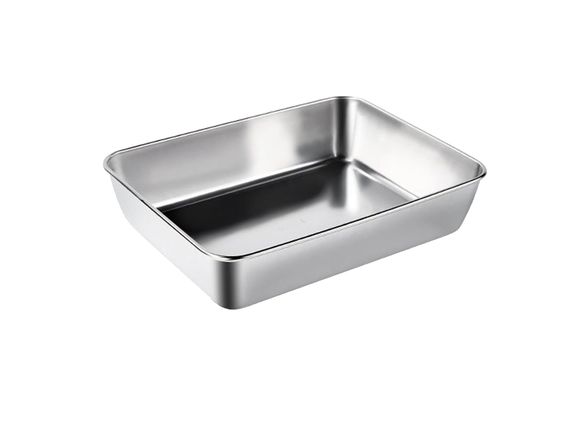 Nova Line bandeja de Aço Inox 304 Retangular 2200ml para Alimentos Legumes Frutas Lavavajillas