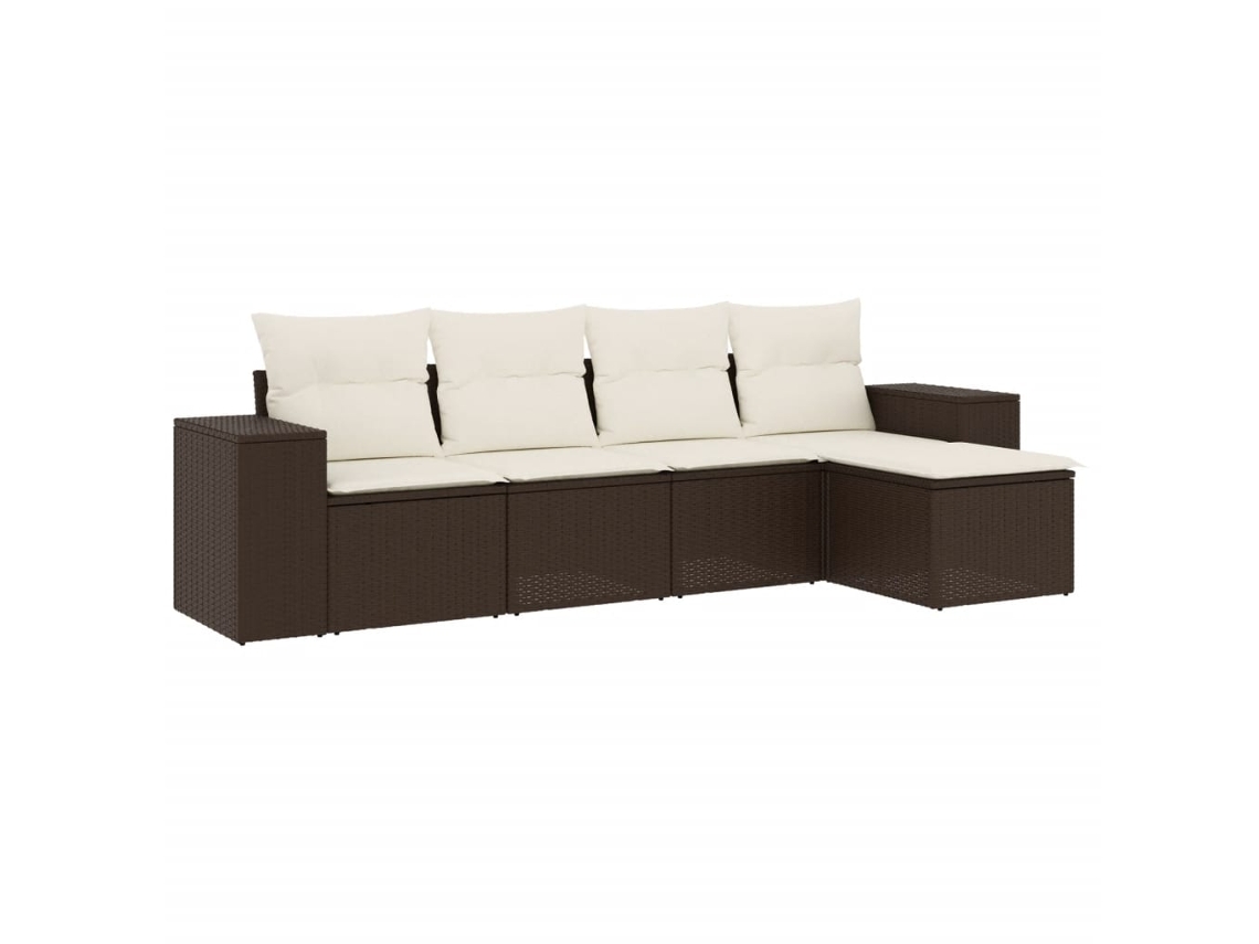 Garden Sofa Set, Garden Sofa Sets Vidaxl Marrom Rattan / Vime (n/a)