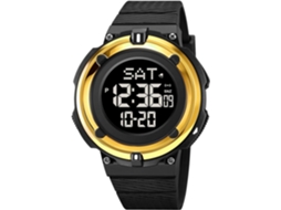 Lurelia Relógio Digital Desportivo, Visor Digital, Led, Cronómetro, Alarme, Data/calendário, 12/24h, Resina, Abs, Resistente À Água 50m, Preto
