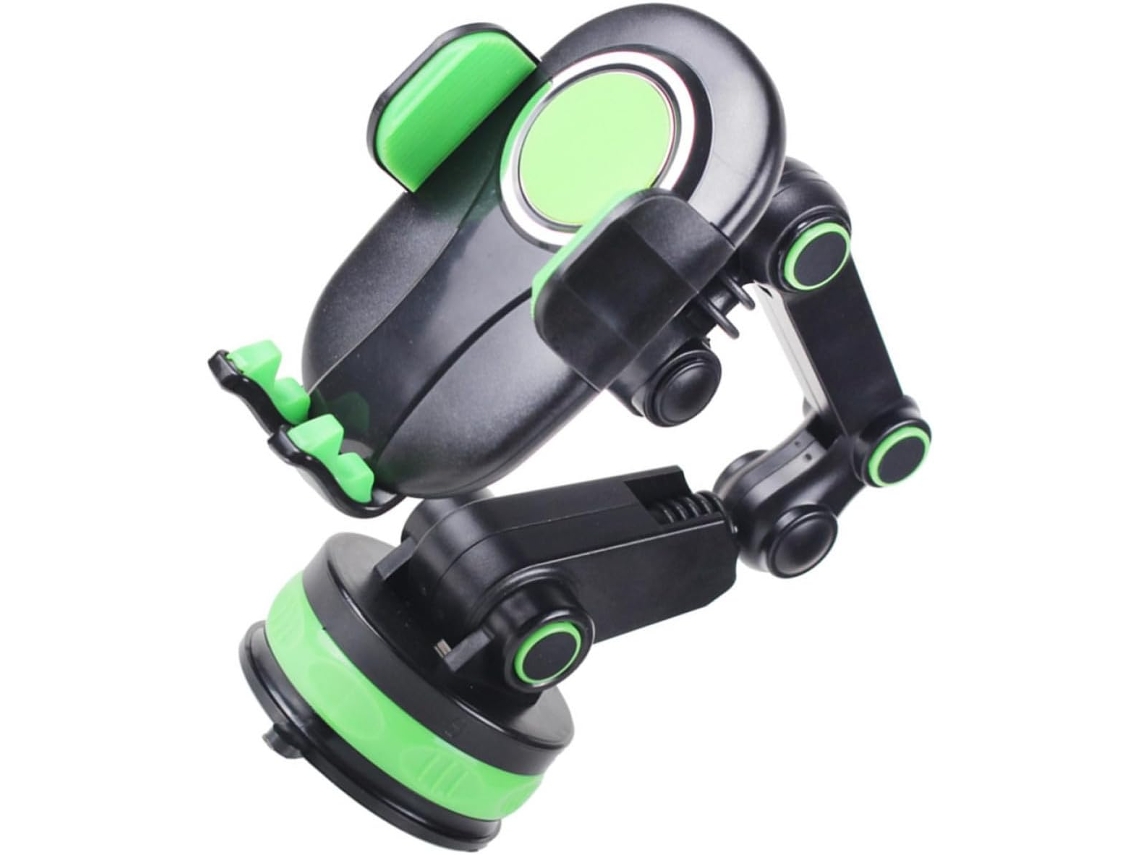 Suporte Para Celular Veicular, Com Gps, Em Abs, Verde.