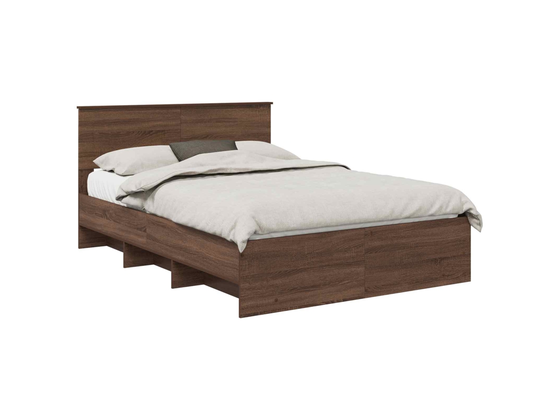 Estrutura de Cama com Cabeceira Carvalho Marrom 150x200cm MAISON EXCLUSIVE