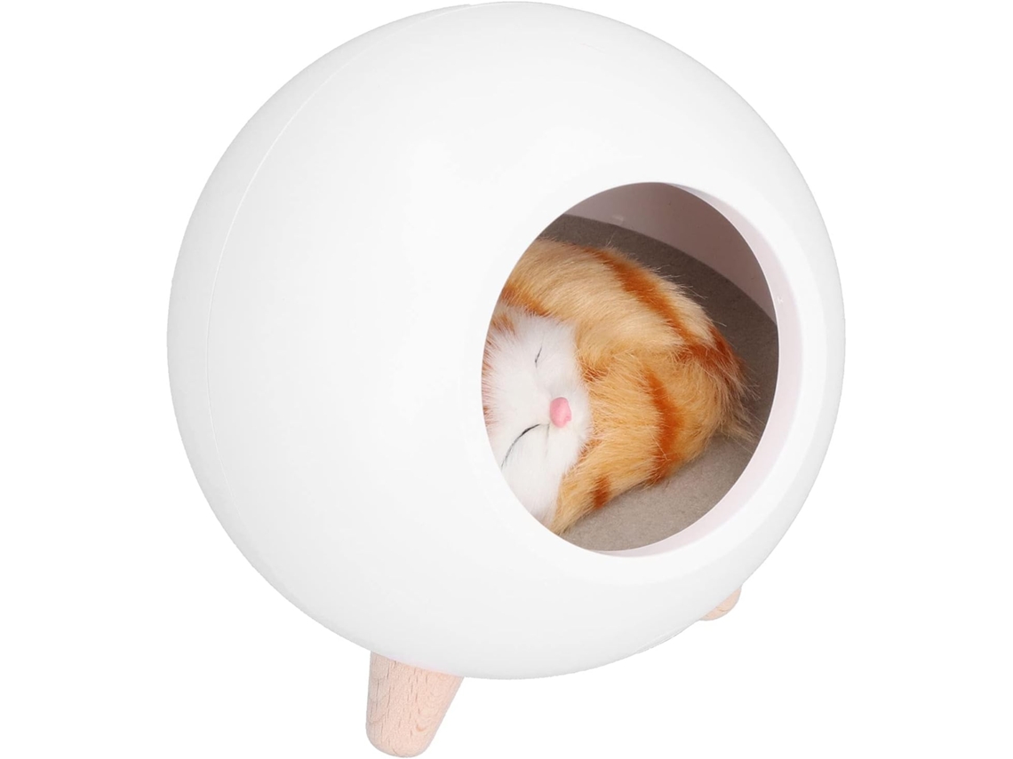 Luz noturna LED USB com toque quente, design de gato, funciona