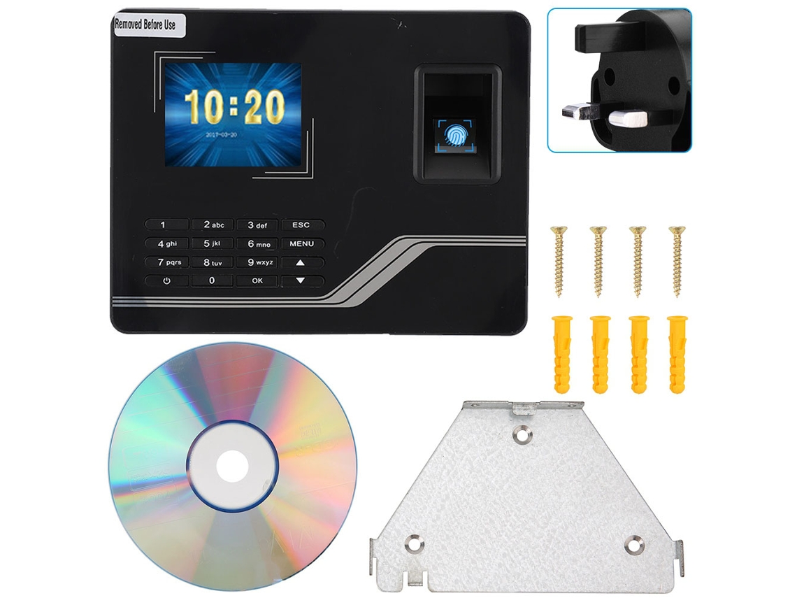 Máquina De Ponto Com Impressão Digital De 2,8 Polegadas Tft (conectividade De Rede Tcp/ip, Suporte Multilíngue)