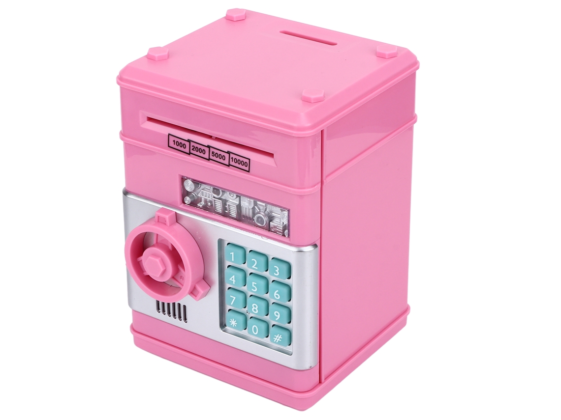 Caixa de Economia Automática Mini para Crianças Rosa