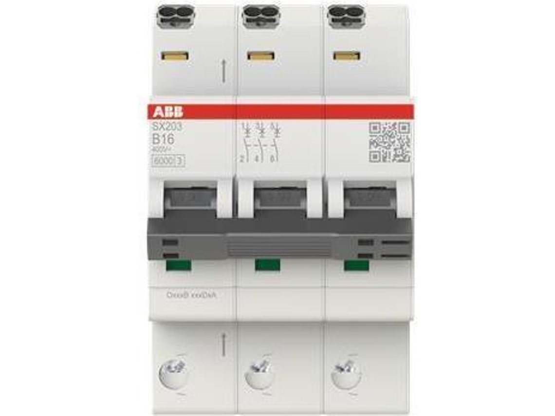 Disjuntor Sx203 B16 Flexline B Char.6ka 16a 3p Abb (2cds253003r0165)