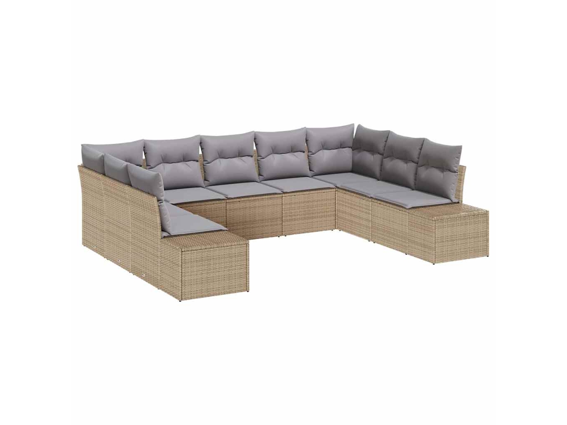 Vidaxl Conjunto De Sofá De Jardim 9 Unid. 8-número De Lugares