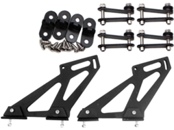 Suporte para spoiler traseiro em liga de alumínio preta para carros, durável.