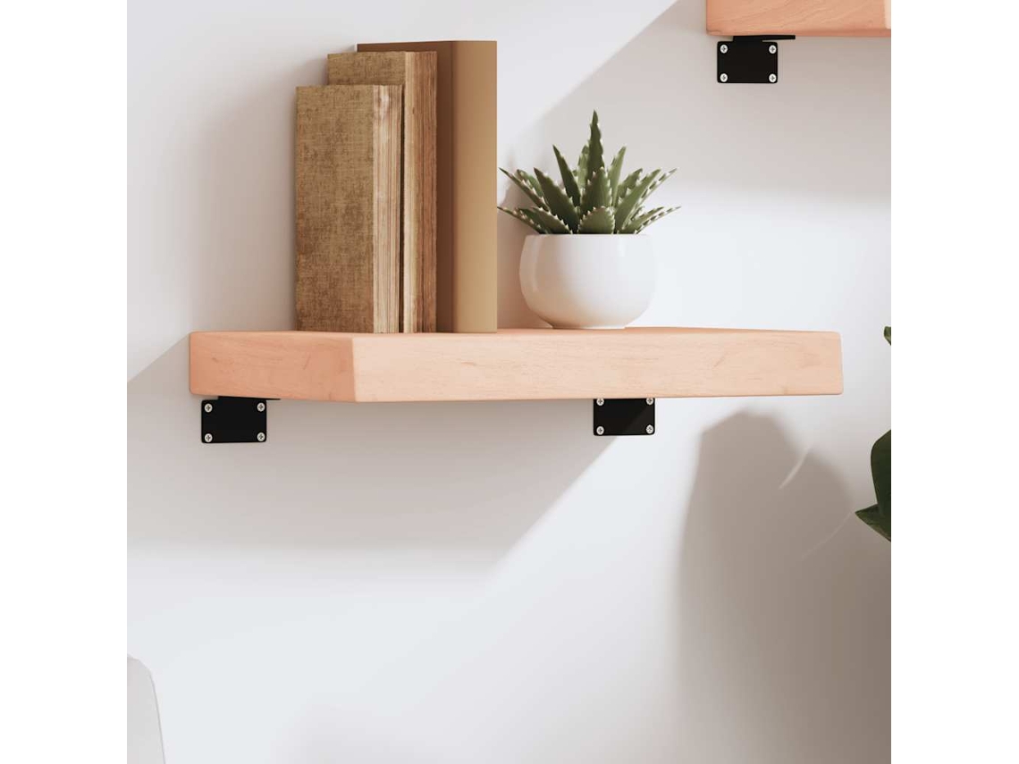 Vidaxl Prateleira De Parede 40x30x(2-6) Cm Carvalho Maciço Não Tratado