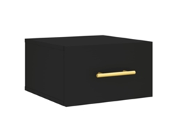 Wall-mounted Bedside Cabinet, Wall-mounted Bedside Cabinets Vidaxl Preto Madeira Processada (n/a)