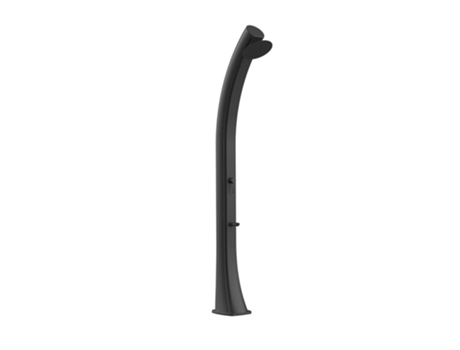 Starmatrix RIOXXL Ducha solar curvada de polietileno HD Altura 226 cm 40 Litros, Negro