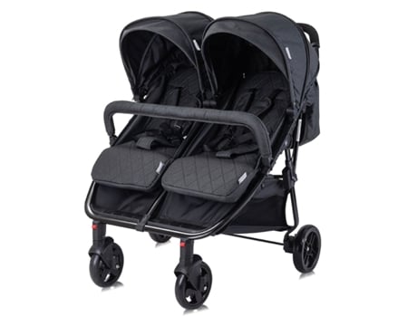 Carrinho De Bebé Gémeo Black LORELLI Duo