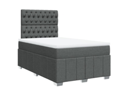 Box Spring Bed, Box Spring Beds Vidaxl Cinzeto Tecido (120 X 190 Cm)