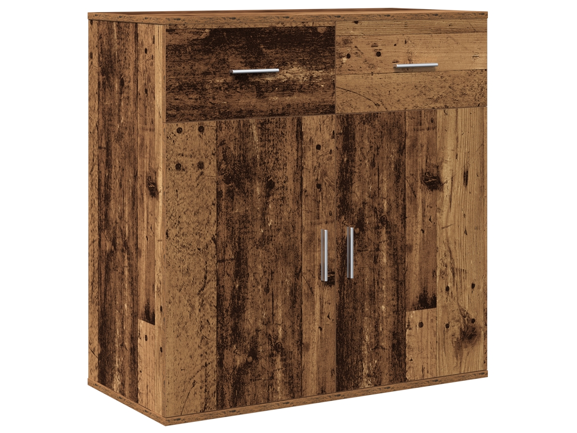 Conjunto 1 Aparador De Madeira Engenharia Vidaxl Castanho Derivados De Madeira (78 X 38 X 80 Cm)