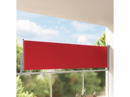Vidaxl Toldo Lateral Retrátil Para Pátio 100x300 Cm Vermelho