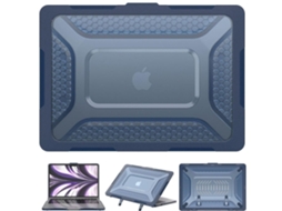 Capa Life Armor para Macbook Air 13 2018 A1932 Azul Antiimpacto!