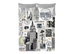 Capa de Edredão NATURALS Estampada Cama Extra Inclui Fronhas Ny Algodão Multicor (CAMA90/150x220cm45cmsolapa)