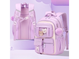 Mochila Infantil Para Menina, Ideal Para Livros Escolares Do Ensino Básico E Secundário. Roxo Hexinyigjly