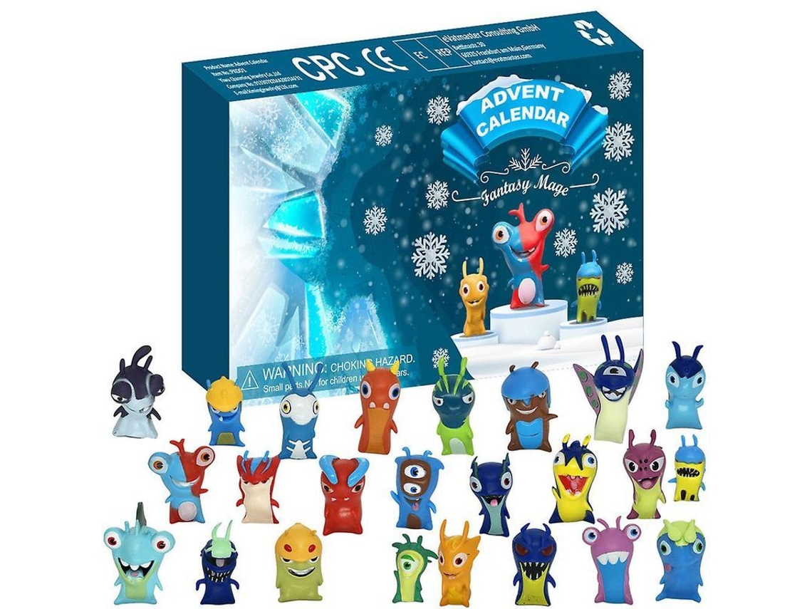 Calendário De Advento De Natal Com Bonecos Slugterra, 24 Dias De Surpresas, Decoração E Presente