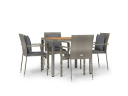 Garden Dining Set, Garden Dining Sets Vidaxl Cinzeto Rattan / Vime (mesa Com 90 Cm De Comprimento)
