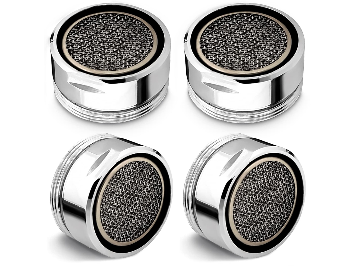Conjunto 4 peças reparação arejador torneira, caudal elevado, 24mm M24, para pia e banho