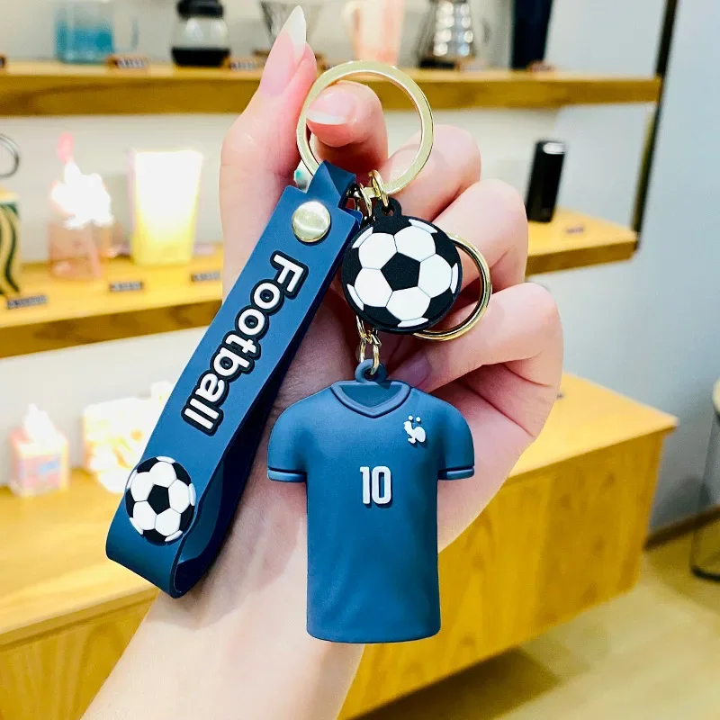 Chaveiro, Estilo Desenho Animado De Camisa De Futebol, Pingente Para Mochila