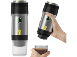 Yizhood Cafeteira Elétrica Portátil 3 em 1 com Carregamento USB, Cápsulas Concentradas, Dupla Utilização, Prata