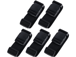 Conjunto De 5 Cintas Ajustáveis Para Malas, Leves E Fáceis De Usar, Com Fivela De Polipropileno Preta Cintas Viagem