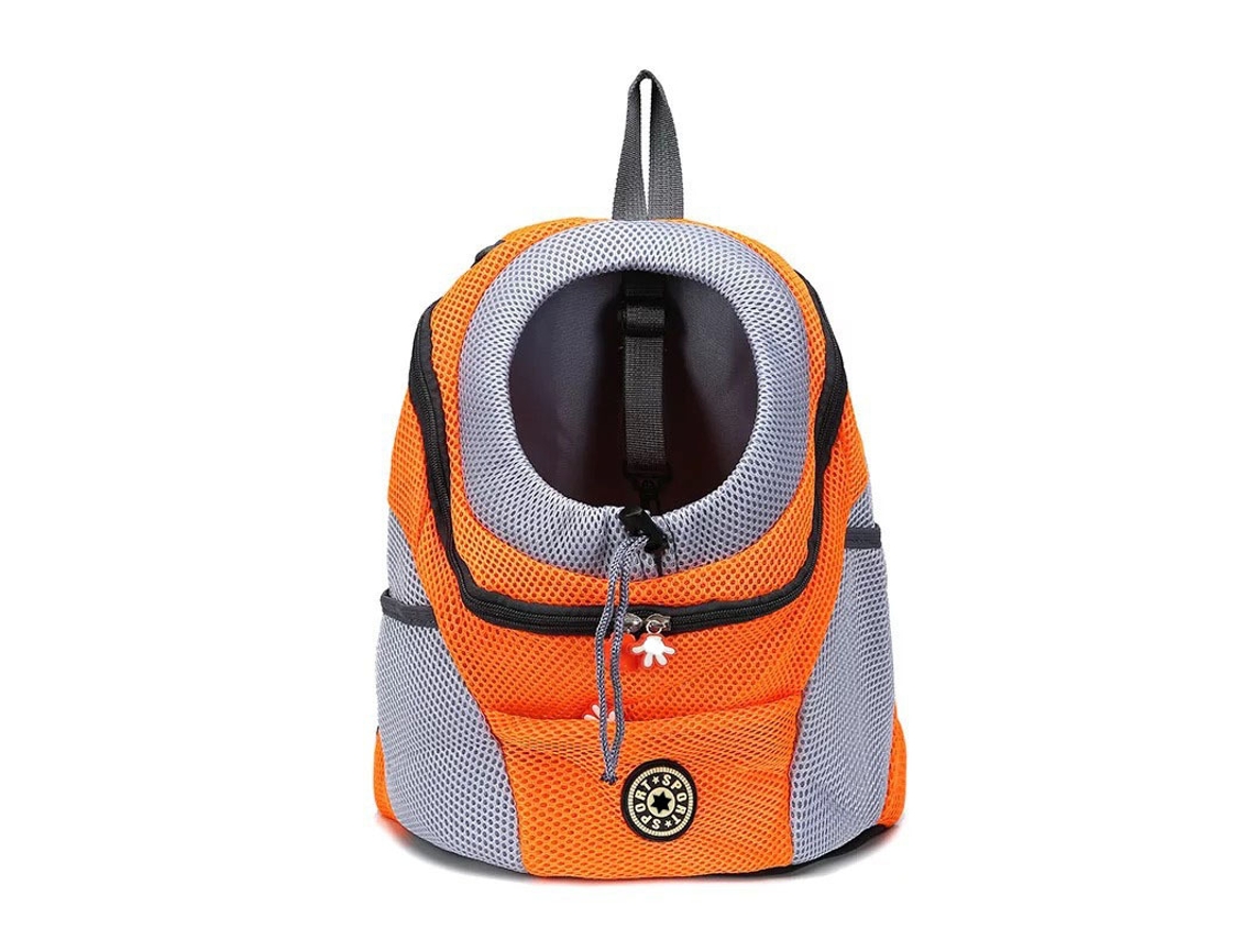 Mochila de Transporte para Cães, Respirável, Portátil, Frontal, Tamanho M, Laranja AQUAFORGE