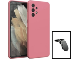 Kit Capa + Suporte Samsung Galaxy A13 PHONECARE Rosa