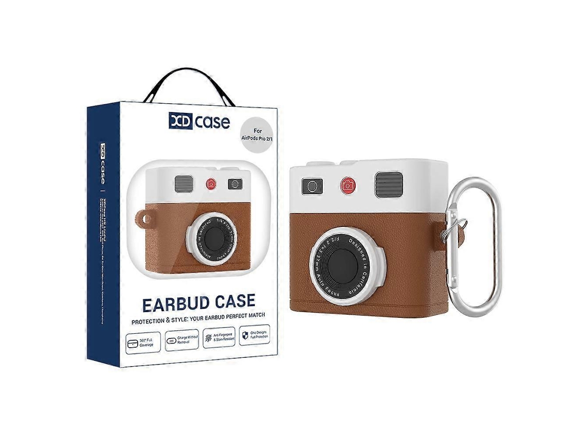 Capa de silicone estilo câmera retrô para AirPods Pro 2 da Xdcase GIECY