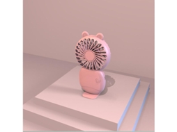 usb Recarregável Ventilador Portátil Pequeno Portátil Mini Quarto Desktop Presente Ventilador Doméstico Silencioso MDUG (cor de rosa de C)