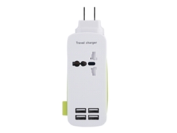 Carregador de Viagem EOOCOO (4 Portas Usb, Portátil)
