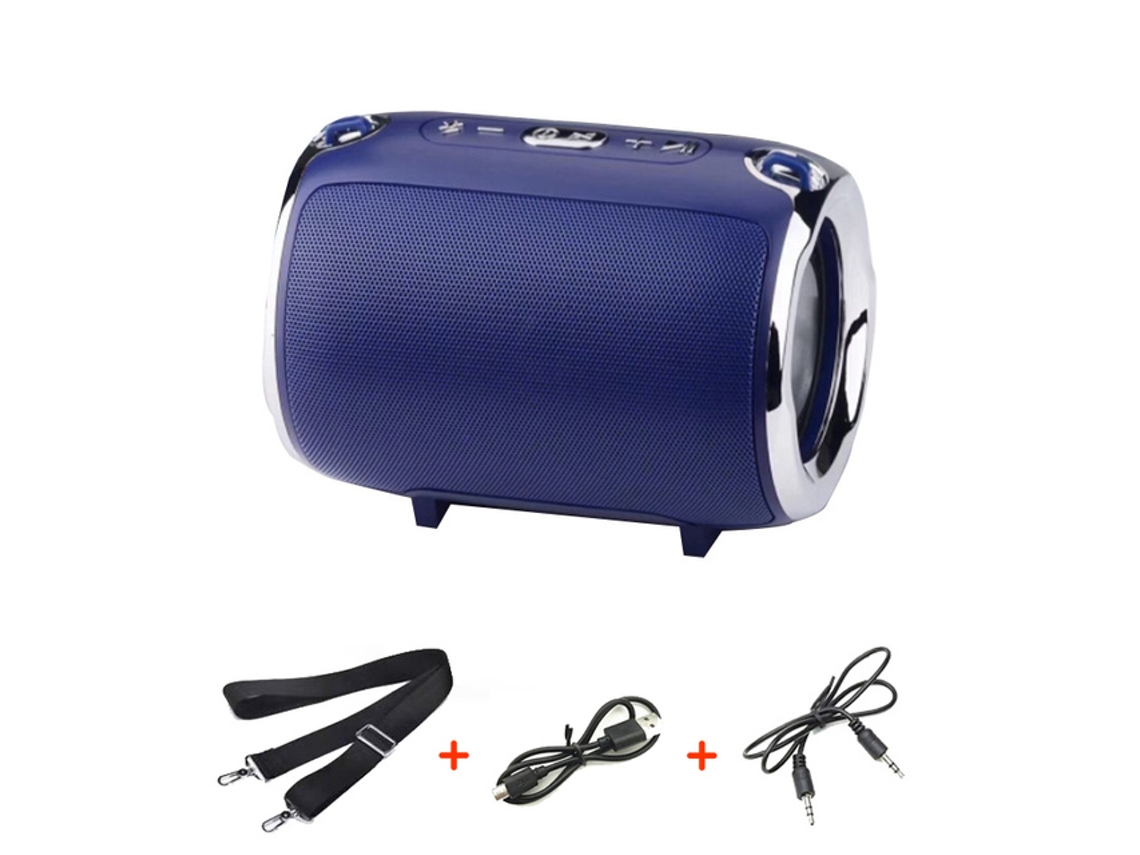 Coluna  Portátil Pequeno Bluetooth com Rádio Fm Música Baixo Subwoofer Tf Aux Coluna s Usb para Telefones de Computador S518