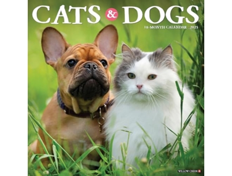 Livro Cats amp Dogs 2025 12 X 12 Wall Calendar de Willow Creek Press (Inglês)