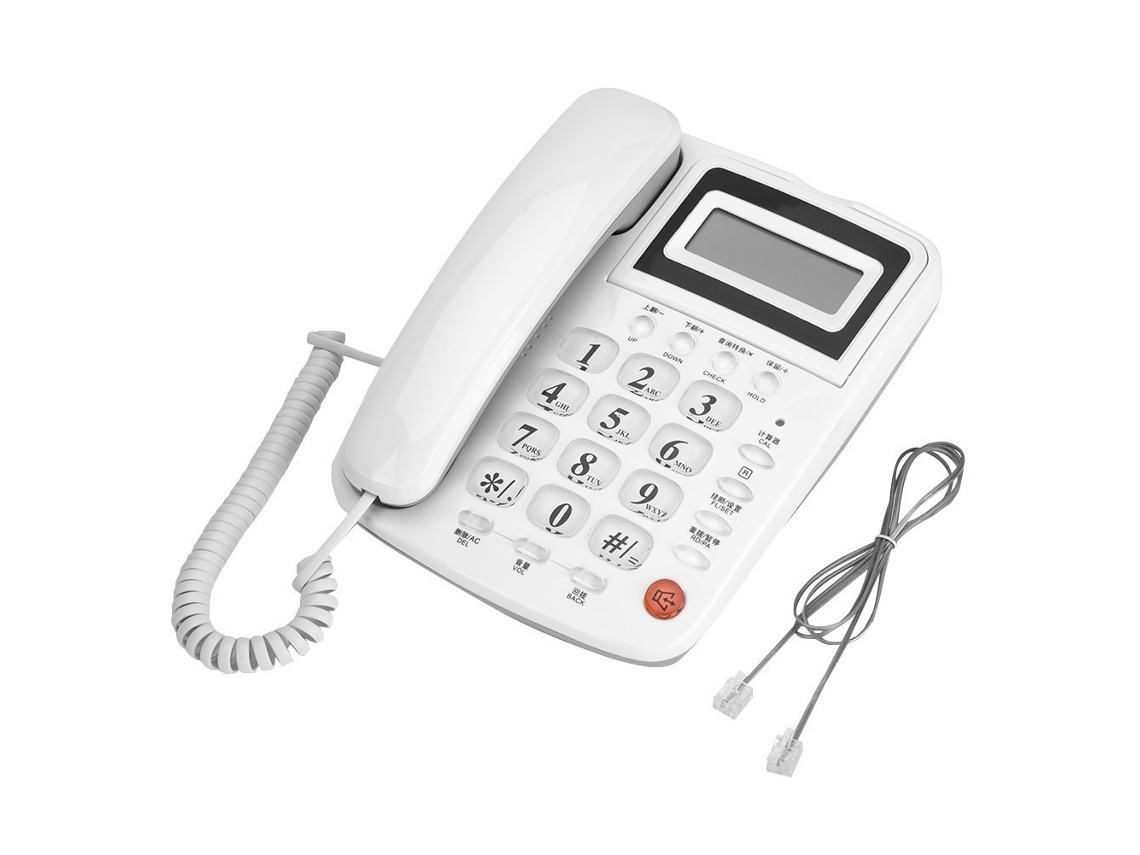 Telefone Fixo Sem Bateria Para Escritório E Casa Com Identificação De Chamadas E Display