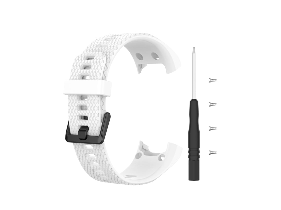 Pulseira De Substituição Ajustável Silicone, Compatível Com Smartwatch Garmin Vivosmart Hr, Branca.