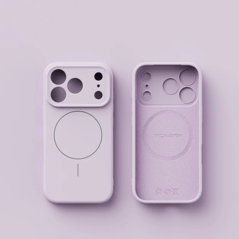 Capa De Celular Em Silicone Líquido (roxa) Para Iphone Air Com Função Magnética